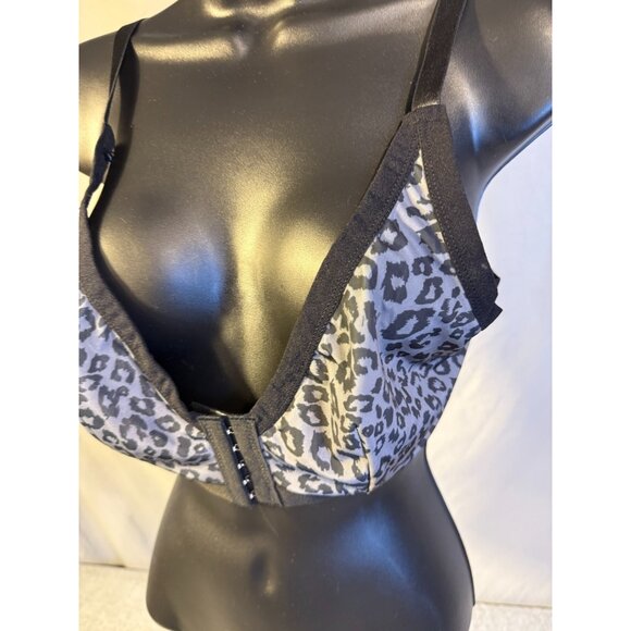 Animal Print Front Hook Comfort Bra Soft Cup Womens Plus Size 1X Stretchy Fun - Picture 2 of 3